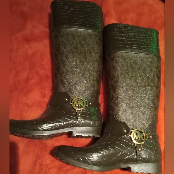 Michael Kors Croco Tall Rainboots - Picture 1 of 5